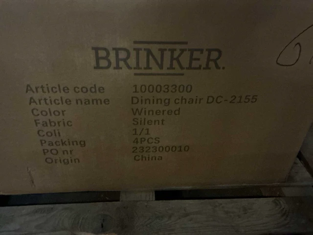 Brinker silent dc-2155/3300 eetkamerstoel (10x) - afbeelding 5 van  5