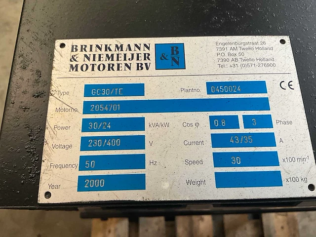 Brinkmann & niemeijer - gc30/te - tractor stroomgenerator - afbeelding 13 van  24