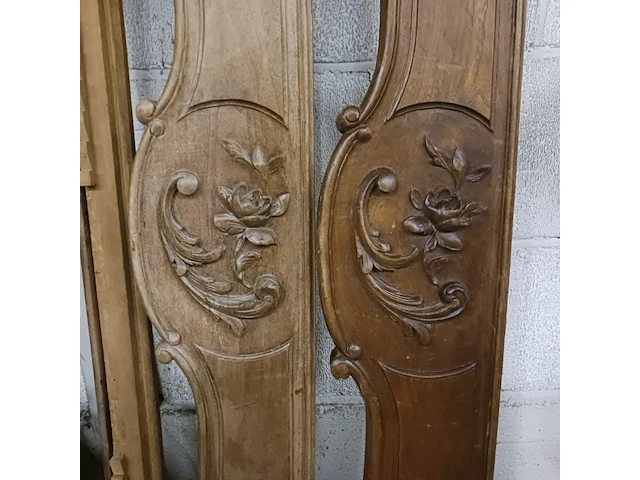 Brocant, massief houten bed - afbeelding 7 van  7