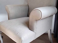 Brocante fauteuil, beige - afbeelding 1 van  7