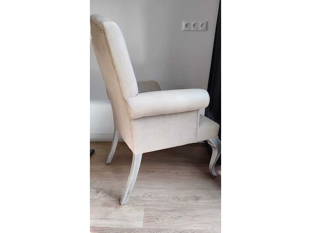 Brocante fauteuil, beige - afbeelding 5 van  7