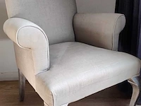 Brocante fauteuil, beige - afbeelding 6 van  7