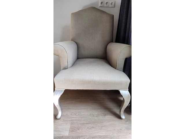 Brocante fauteuil, beige - afbeelding 7 van  7