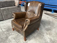 Brocante fauteuil leer - afbeelding 3 van  5