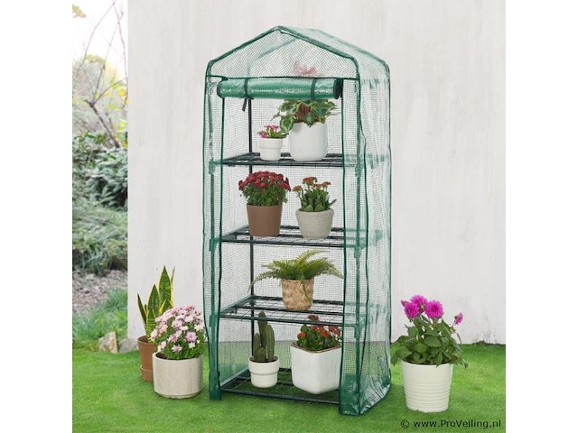 Broeikas / tuinkas - 66 x 162 x 48 cm - pe folie - afbeelding 3 van  10