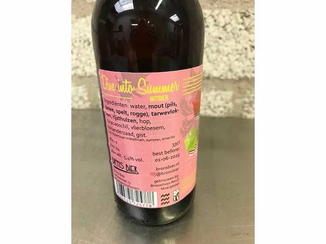 Brons bier - dive intro summer - witbier 33cl. (48x) - afbeelding 4 van  4