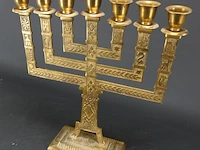 Brons/messing menorah - afbeelding 2 van  5