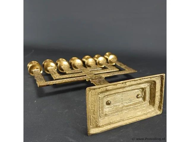 Brons/messing menorah - afbeelding 5 van  5