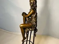 Bronze figurine naakte vrouw - pierre collinet - afbeelding 5 van  8