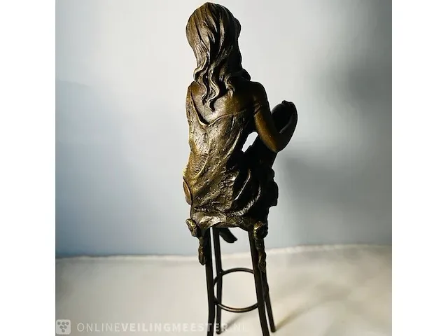 Bronze figurine naakte vrouw - pierre collinet - afbeelding 8 van  8