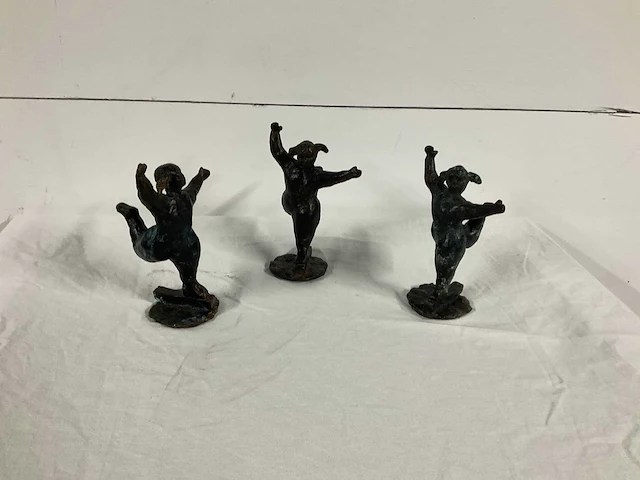 Bronzen beeld (3x) - afbeelding 1 van  6