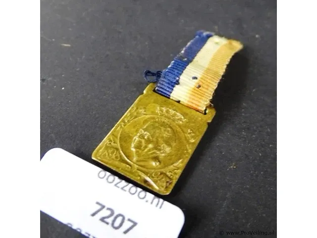 Bronzen hanger koningin wilhelmina - afbeelding 1 van  3