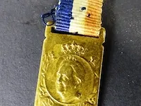Bronzen hanger koningin wilhelmina - afbeelding 2 van  3