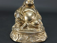 Bronzen happy boeddha als tafelbel