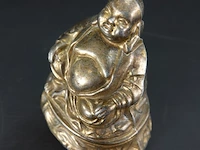 Bronzen happy boeddha als tafelbel - afbeelding 2 van  5