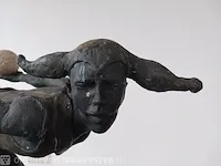 Bronzen kunstobject/beeld juggling jewel, op sokkel - afbeelding 6 van  12