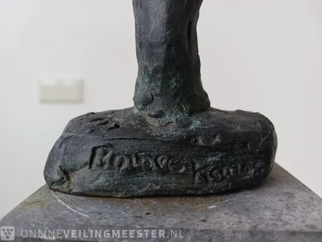 Bronzen kunstobject/beeld juggling jewel, op sokkel - afbeelding 7 van  12