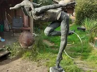 Bronzen kunstobject/beeld juggling jewel, op sokkel - afbeelding 9 van  12