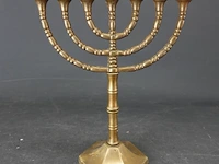 Bronzen menora - afbeelding 1 van  5