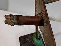 Bronzen sculptuur, dick van wijk, vlag - afbeelding 5 van  7