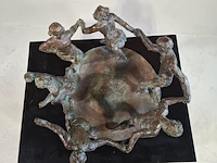 Bronzen sculptuur op metalen sokkel - afbeelding 4 van  6