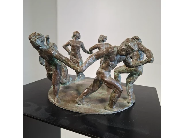 Bronzen sculptuur op metalen sokkel - afbeelding 5 van  6