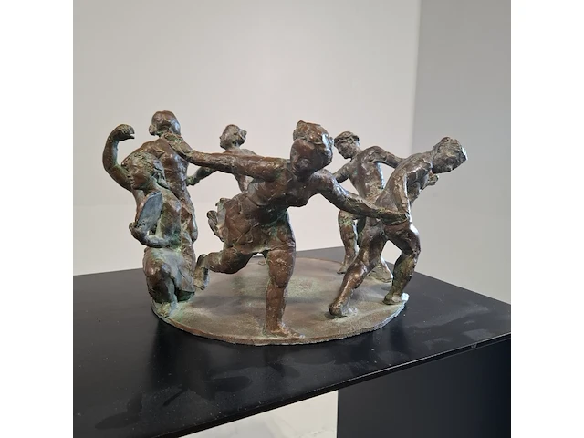 Bronzen sculptuur op metalen sokkel - afbeelding 6 van  6