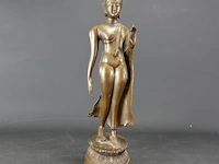 Bronzen staande boeddha birma 19/20e eeuw - afbeelding 1 van  5