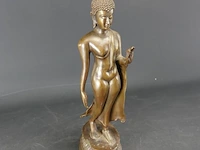 Bronzen staande boeddha birma 19/20e eeuw - afbeelding 2 van  5