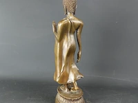 Bronzen staande boeddha birma 19/20e eeuw - afbeelding 4 van  5