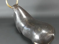 Bronzen stier met vergoude hoorns - afbeelding 3 van  5