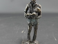 Bronzen vader met kind - afbeelding 1 van  5