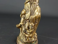 Bronzen vergulde chinese wijsgeer - afbeelding 2 van  5