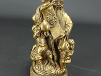 Bronzen vergulde chinese wijsgeer - afbeelding 3 van  5