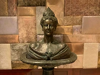 Bronzen wilhelmina buste op sokkel - afbeelding 3 van  10