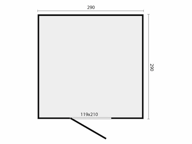 Brooklyn - douglas berging 2910x2910x2410mm - afbeelding 2 van  5