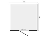 Brooklyn - douglas berging 2910x2910x2410mm - afbeelding 2 van  5