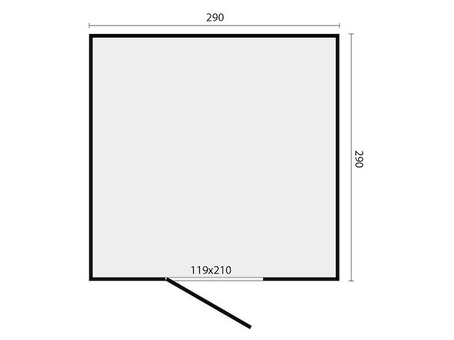 Brooklyn - douglas berging 2910x2910x2410mm - afbeelding 2 van  5