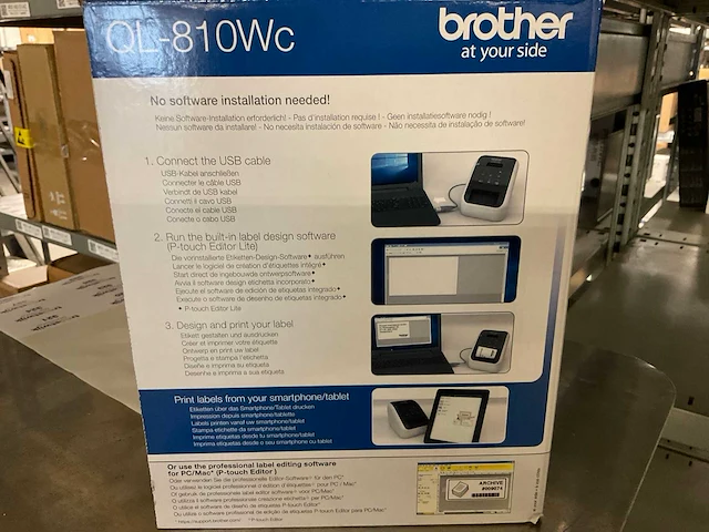 Brother ql-810wc labelprinter - afbeelding 2 van  2