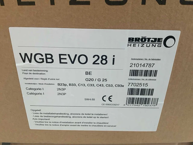 Brötje heizung wgb evo 28i gas wandketel - afbeelding 3 van  4