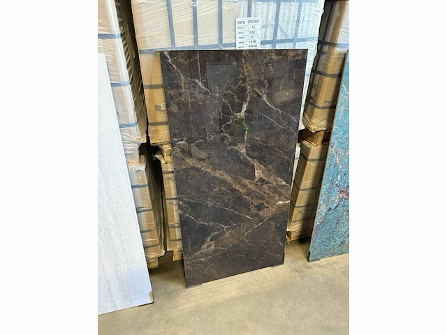 Bruine marmerlook tegel 23,04 m2 60x120 - afbeelding 1 van  3