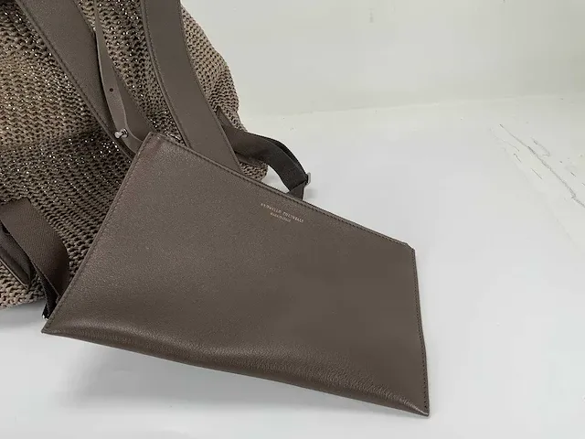 Brunello cucinelli - straw backpack - afbeelding 3 van  3