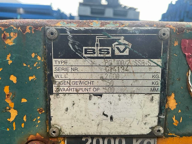 Bs pg100/2 ssb-s pallethaak - afbeelding 4 van  4