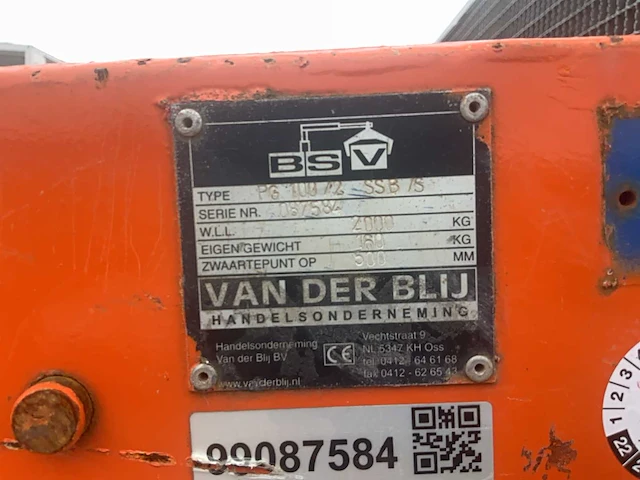 Bsv pg100/2-ssb-s pallethaak - afbeelding 6 van  6