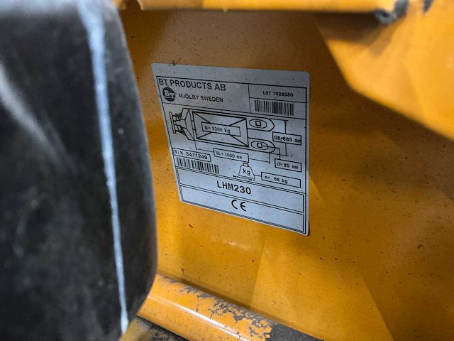Bt lifter lhm250 hand hydraulische palletwagen - afbeelding 4 van  4