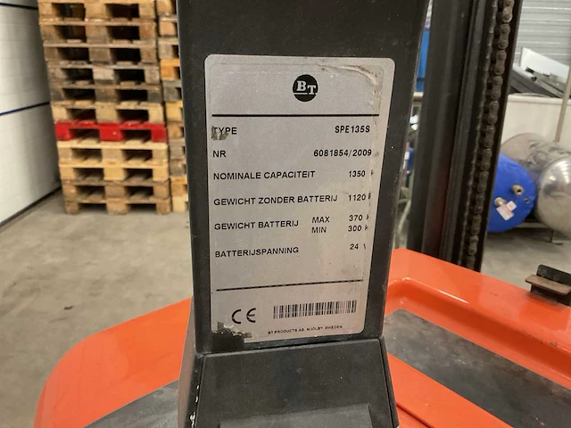 Bt spe135d elektrische palletwagen - afbeelding 5 van  11