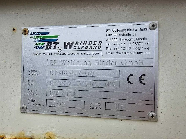 Bt wolfgang binder gmbh - redwave 2400 nip - recyclinginstallatie - 2006 - afbeelding 2 van  14