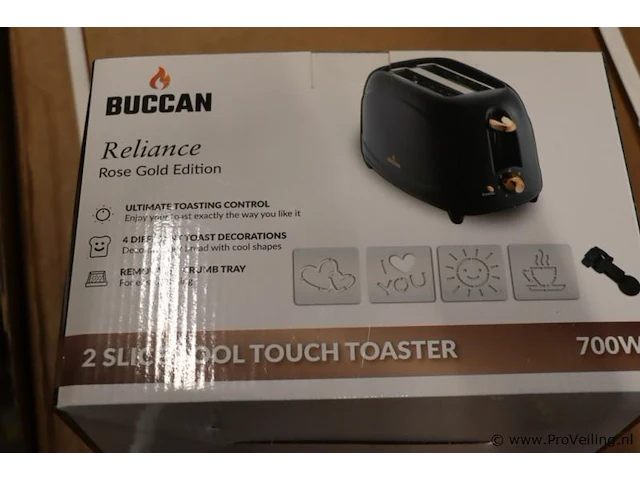 Buccan toaster - rose gold edition - afbeelding 1 van  3