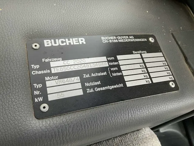 Bucher / koks citycat cc-2020 veeg-/zuigmachine - afbeelding 14 van  33
