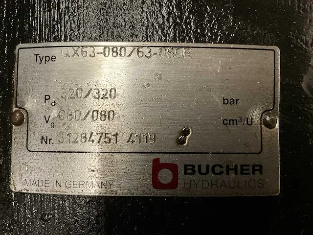 Bucher qx63-080/63-080r hydrauliek pomp (2x) - afbeelding 7 van  10